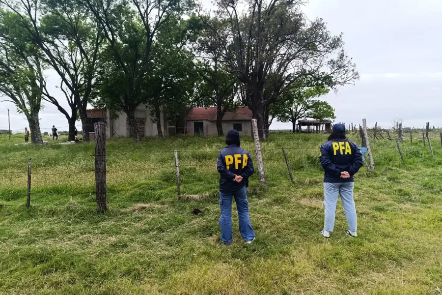 La zona de uno de los allanamientos. Foto: PFA.