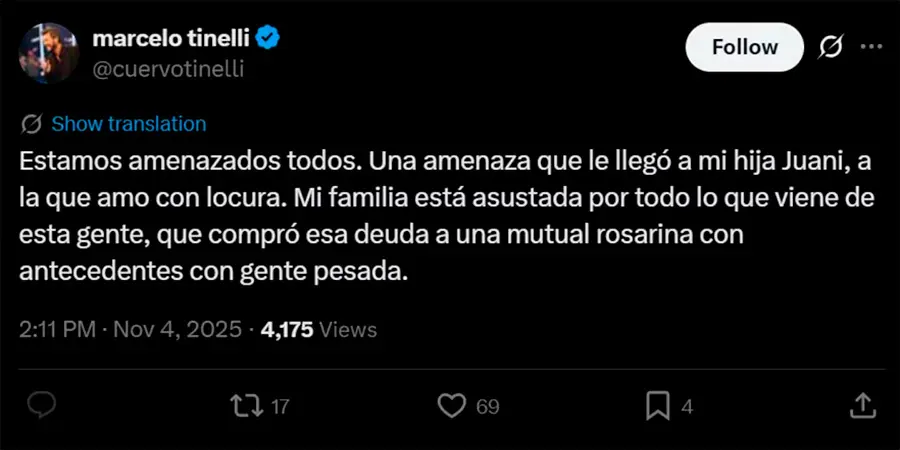 Marcelo Tinelli rompi&oacute; el silencio