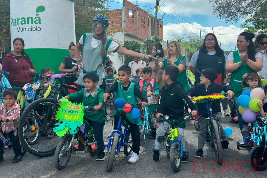 Entre sonrisas y pedaladas, los jardines celebraron en la Escuela Gaucho Rivero