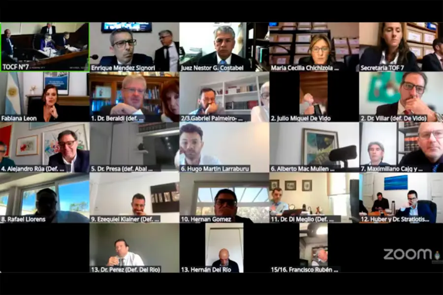 As&iacute; se ve la "sala de juicio virtual" del juicio de los Cuadernos