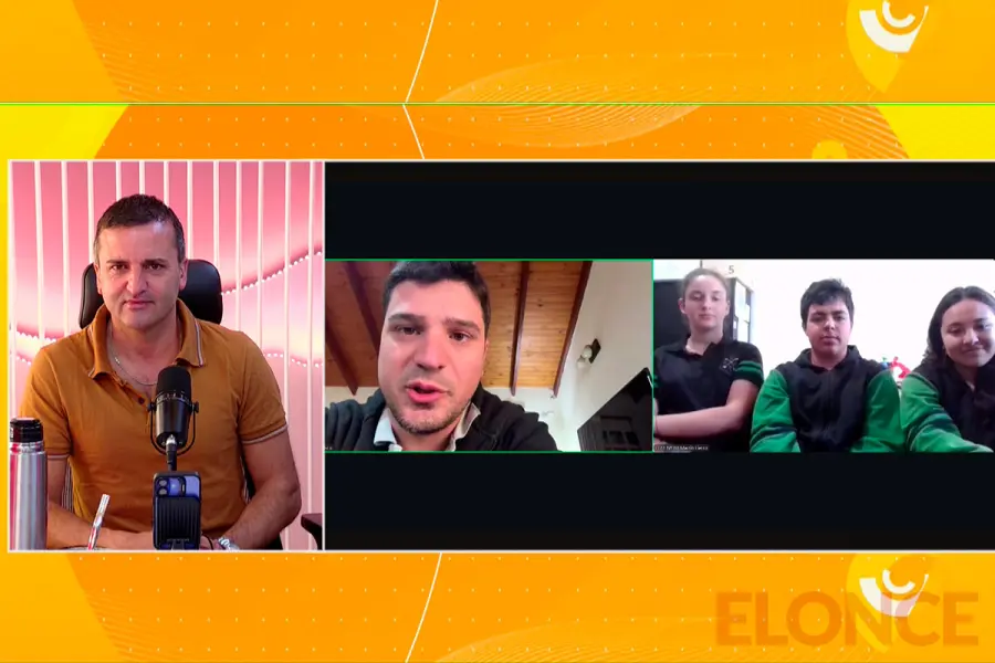 Profesor Francisco Torres de Escuela de Educaci&oacute;n Agrot&eacute;cnica N&deg; 83 &ldquo;Mart&iacute;n Fierro&rdquo; / Los estudiantes Rodrigo Vernackt, Samira Ruggeri y Milagros Micheloud (foto Elonce)