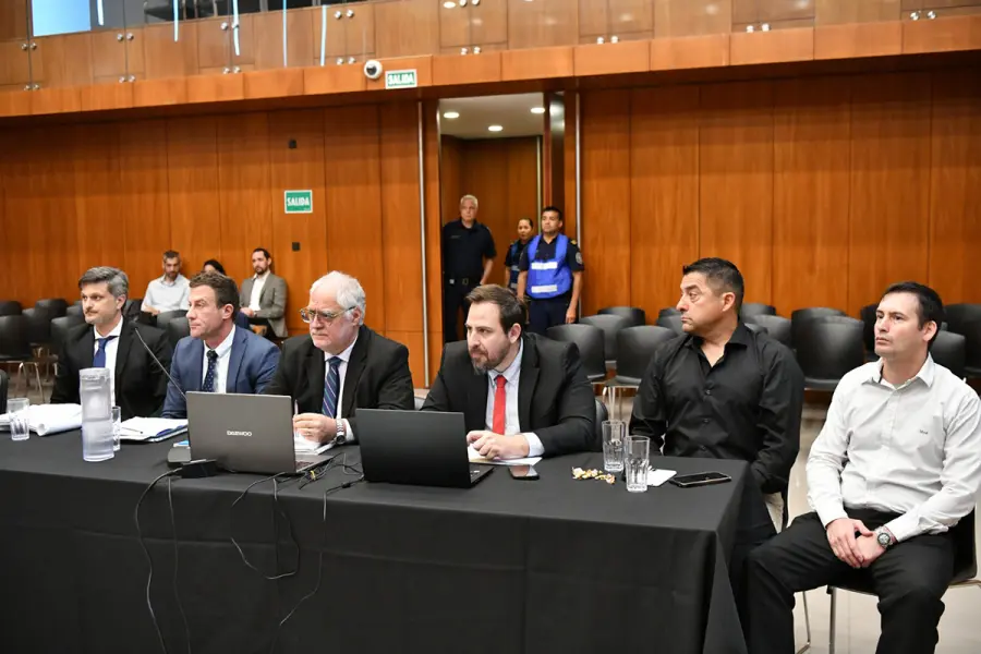 Abogados defensores Miguel Cullen, Daniel Rosatelli y Patricio Cozzi