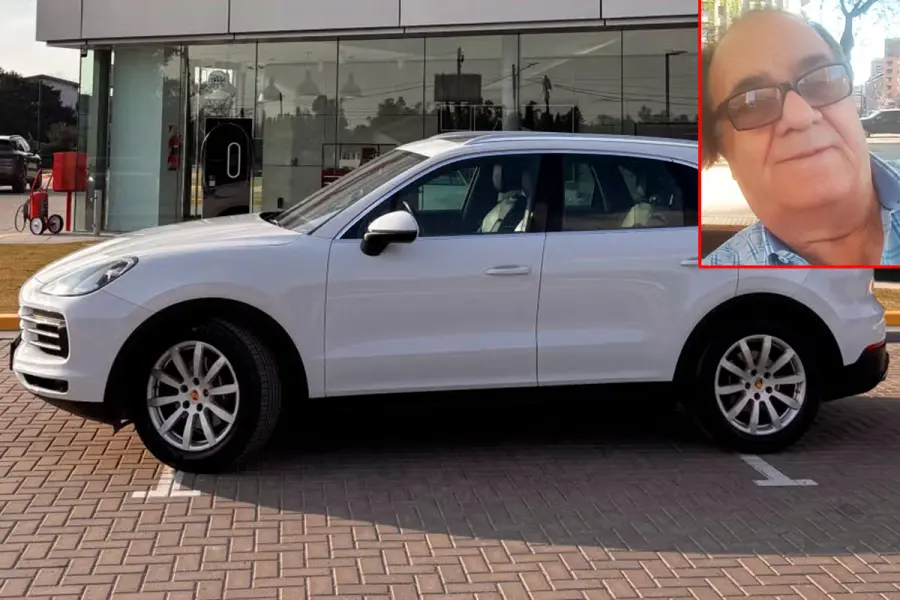 Un auto similar al que se trasladaba Garay.