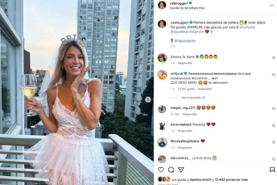 As&iacute; festej&oacute; la modelo en sus redes. Foto: Instagram de Cande Ruggeri.