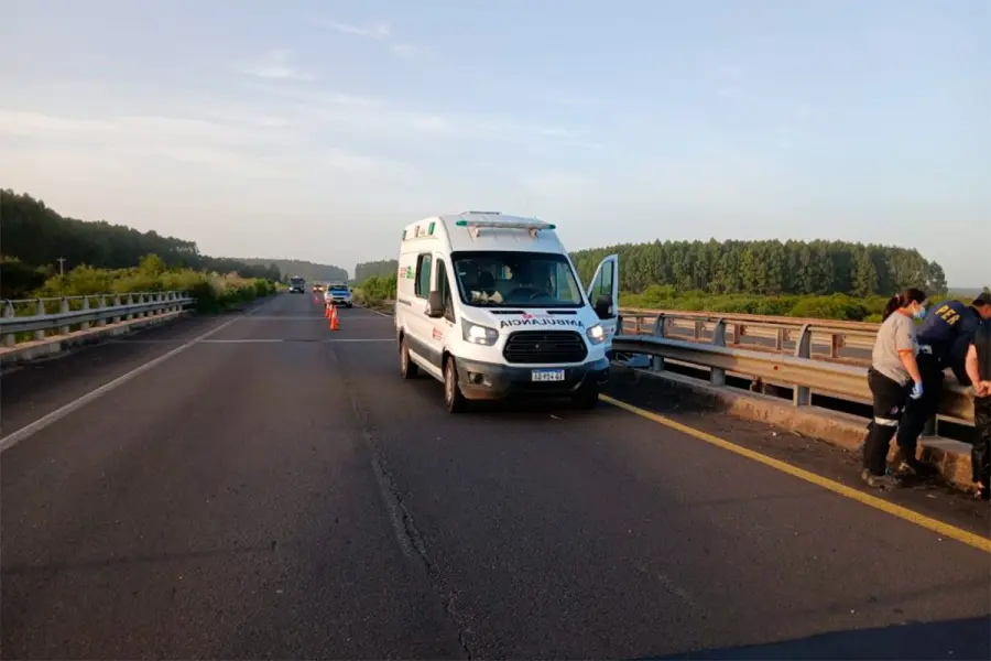 Impresionante accidente: cami&oacute;n cay&oacute; de un puente en Autov&iacute;a 14