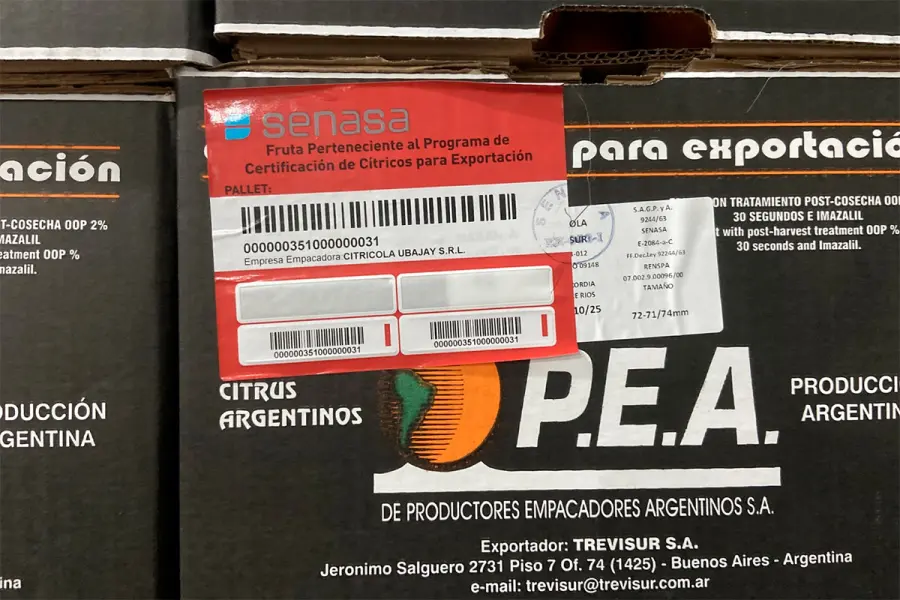 Hito hist&oacute;rico para la regi&oacute;n citr&iacute;cola de Concordia (foto Senasa)