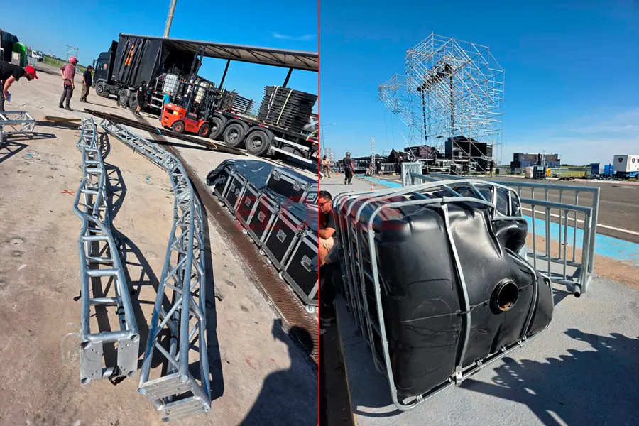 Los da&ntilde;os en el predio de la FDD (foto Elonce)