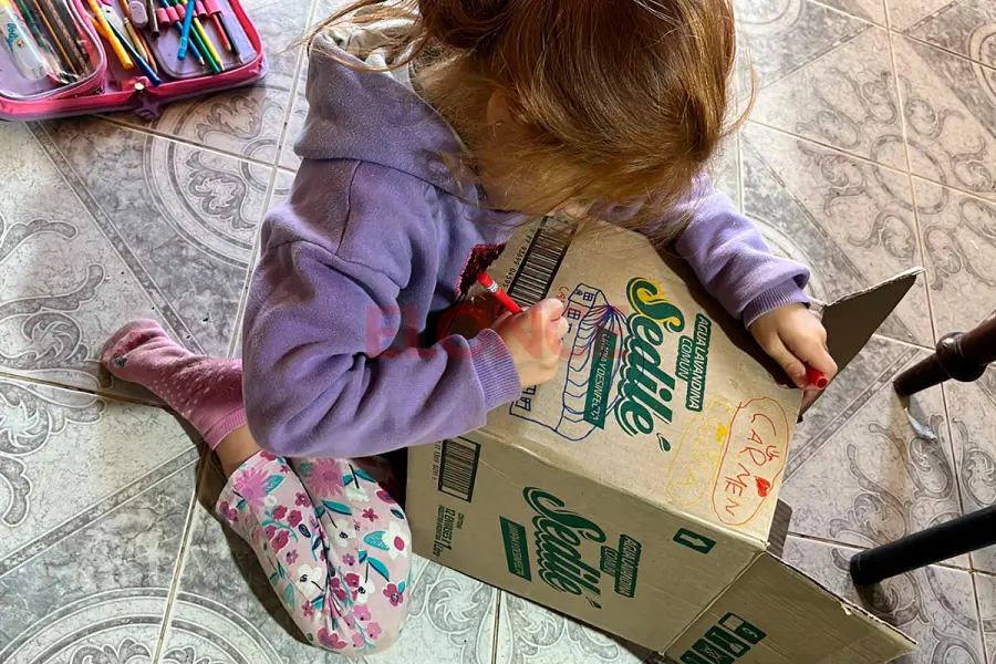 La cucha que armaron los ni&ntilde;os para la zorrita (foto Elonce)