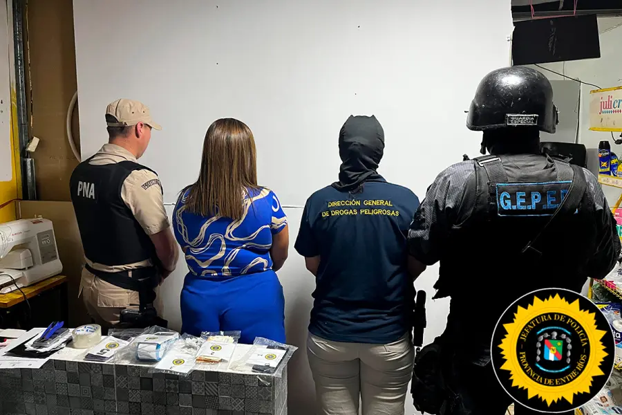 Operativo por narcomenudeo en Concepci&oacute;n del Uruguay (foto Polic&iacute;a de Entre R&iacute;os)