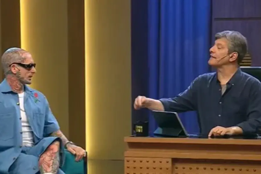 Ema Noir junto a Mario Pergolini. Foto: NA.