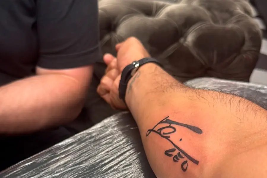 El arquero lleva a Messi en la piel. Foto: Instagram de Mat&iacute;as Ib&aacute;&ntilde;ez.