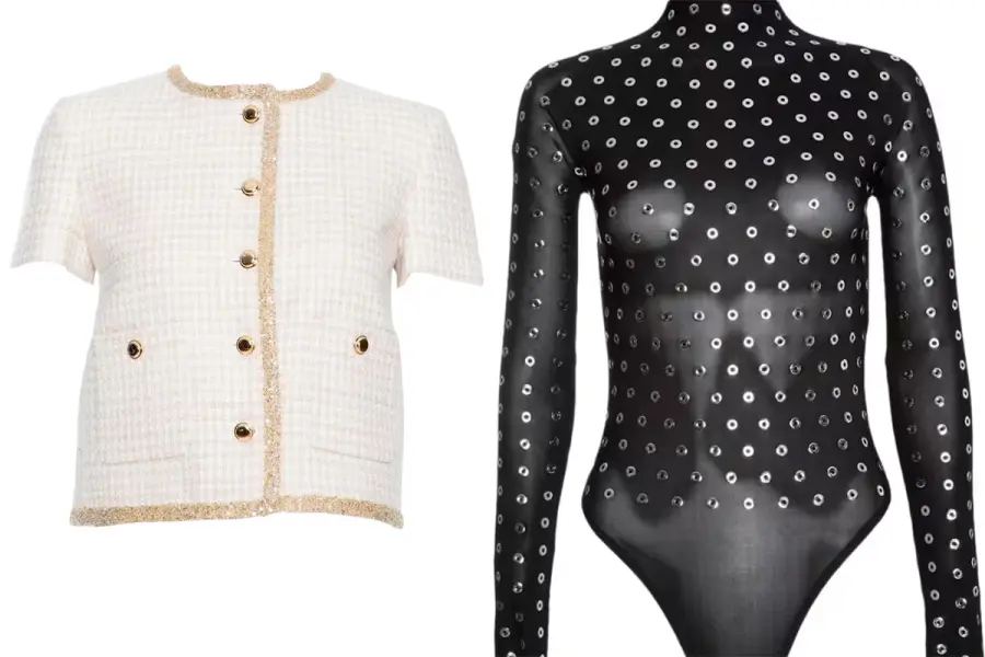 Chaqueta de lana Miu Miu: 1134 euros// Body Ala&iuml;a: 754 euros
