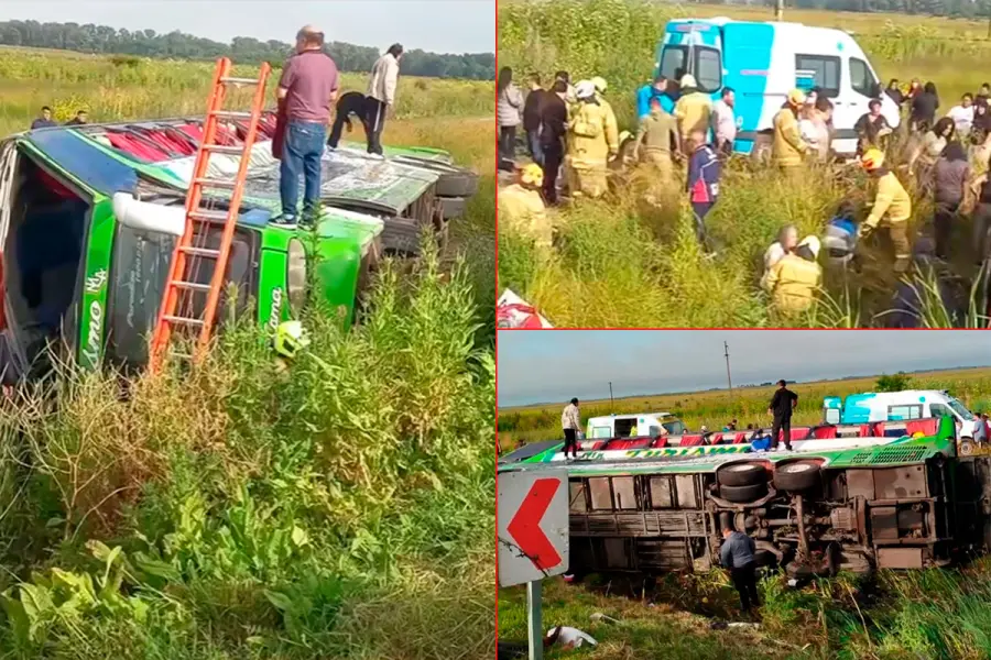 Trágico vuelco sobre Autovía Ruta 2