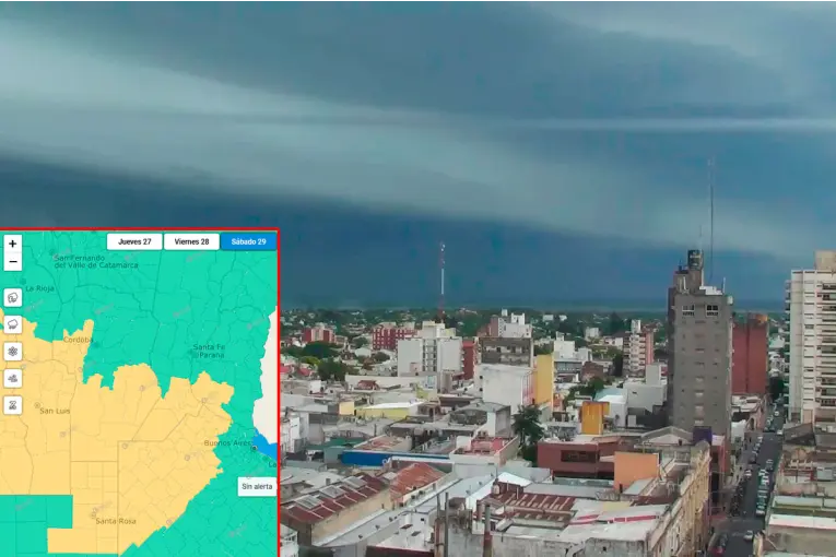 Alerta por tormentas para Entre Ríos y otras 10 provincias: para cuándo pronostican descenso de temperatura