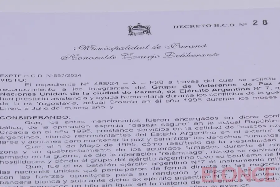 Distinguieron como Personalidades Destacadas a integrantes de Veteranos de Paz