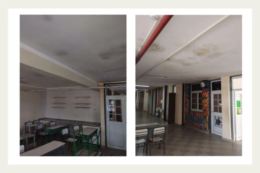 Los techos de la escuela Guadalupe de Paran&aacute; (foto Gobierno de Entre R&iacute;os)