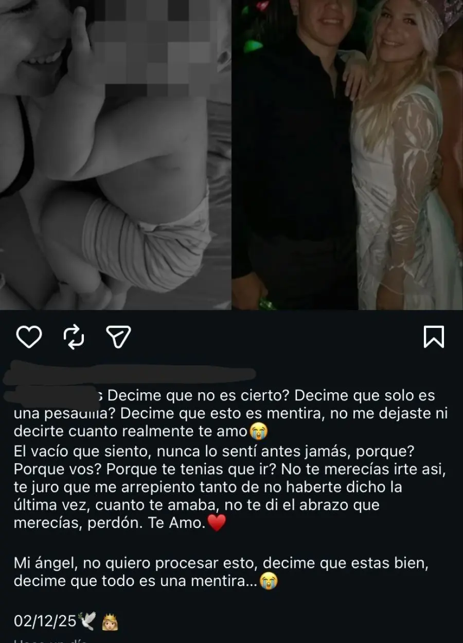 El mensaje que public&oacute; el hermano de la v&iacute;ctima de femicidio