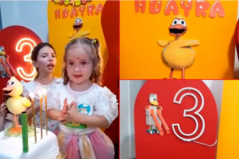 El Patito Sirirí fue la figura del cumpleaños una niña de 3 años: “siempre nos pide ir”, dijo su mamá