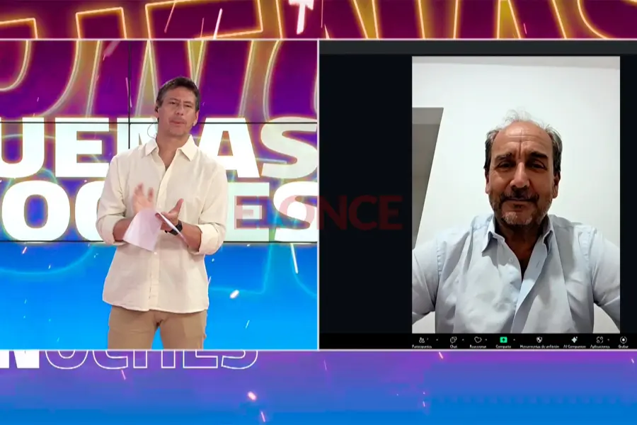 Mariano Lacoste dialog&oacute; con el equipo de Buenas Noches. Foto: Elonce.