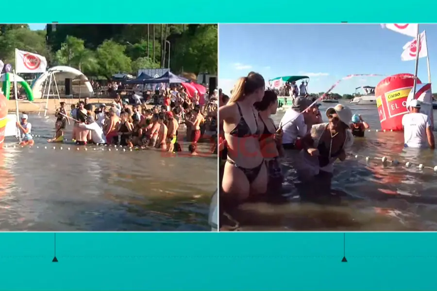 Imagen de c&oacute;mo estaba el Balneario Municipal de Paran&aacute; al momento del arribo de los competidores. Foto: Elonce.