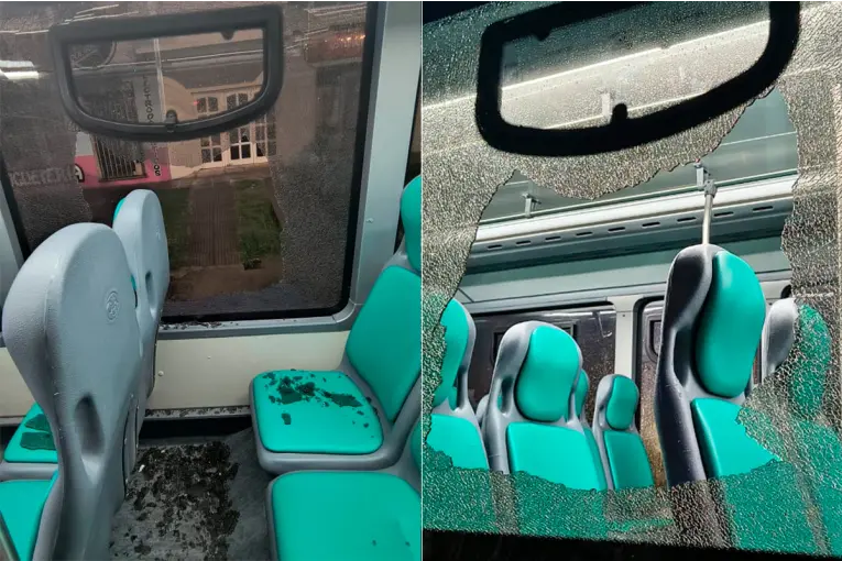 Dañaron colectivo en Paraná: recaban pruebas para dar con los autores del hecho