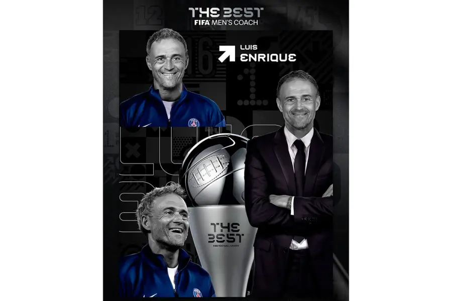Luis Enrique, otro de los ganadores. Foto: The Best.