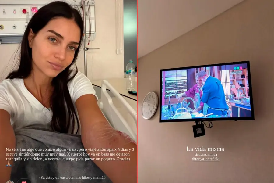 Los posteos de Zaira Nara desde la cl&iacute;nica (foto Instagram)