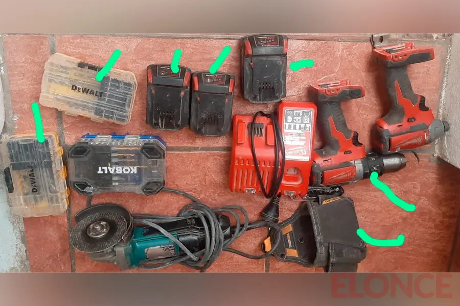 Las herramientas robadas. Foto: Archivo Elonce.