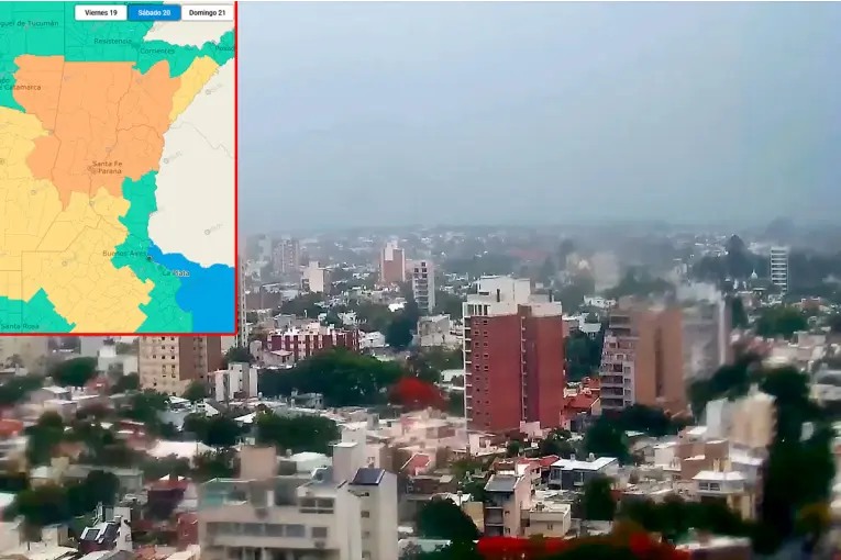 Elevan a naranja el aviso de alerta por tormentas intensas para gran parte de Entre Ríos