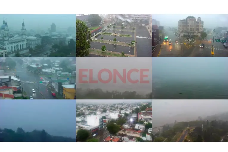 Tormenta en Paraná: las postales de un cielo cubierto por lluvias en la ciudad