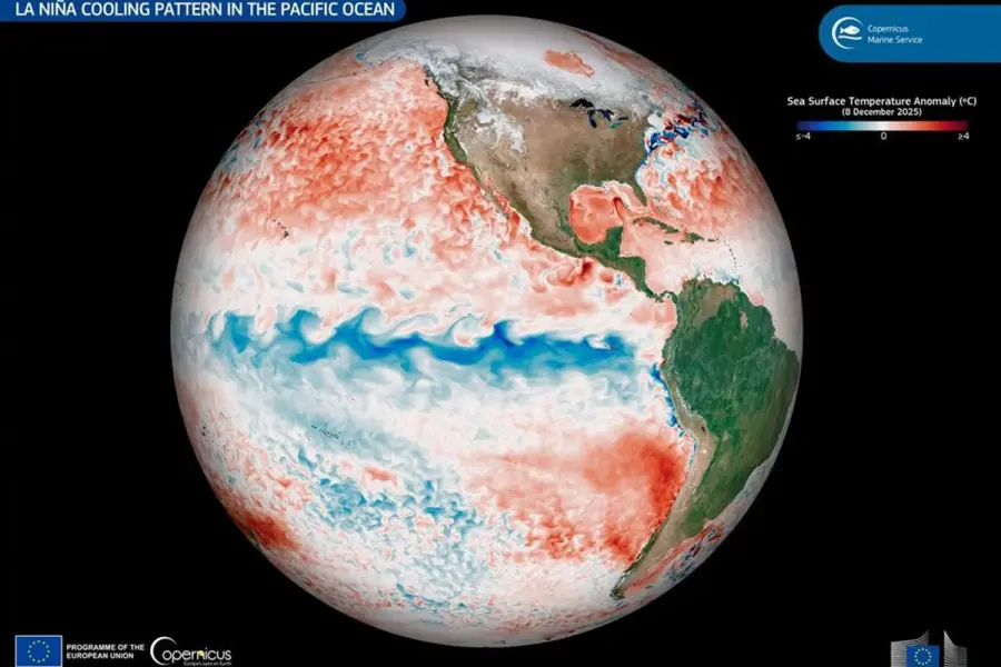 El mapa de Copernicus. Foto: Meteored.
