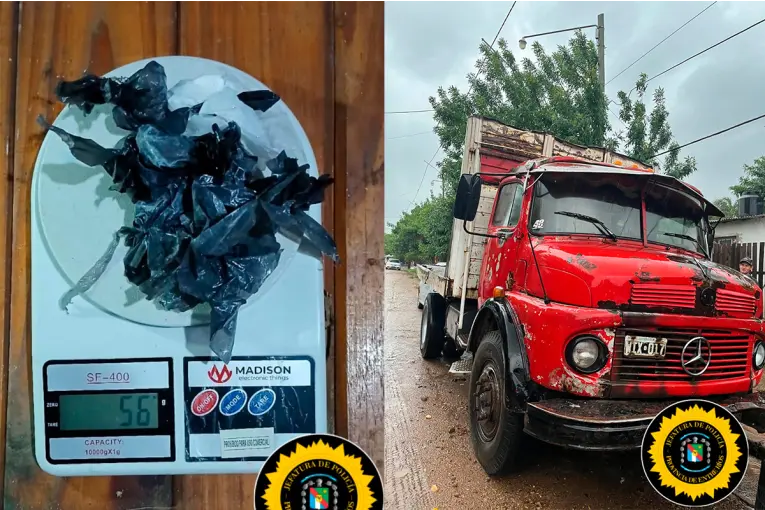 Dos detenidos por Narcomenudeo: incautaron un camión, droga, dinero y celulares