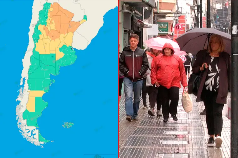 Rige alerta por tormentas fuertes para Entre Ríos y otras 16 provincias