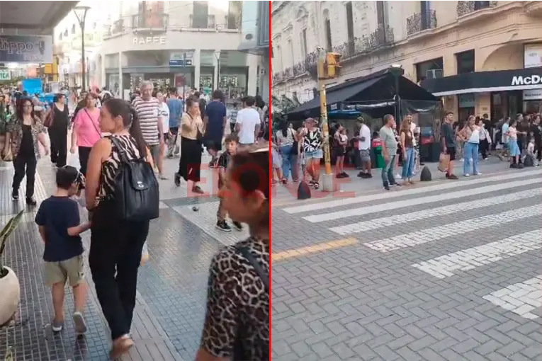 Intenso movimiento en la Peatonal San Martín de Paraná por las compras de Navidad