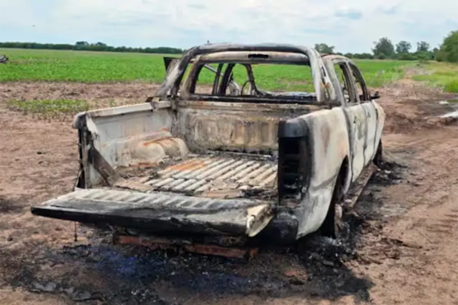 Secuestraron a un productor, le robaron dinero e incendiaron su camioneta