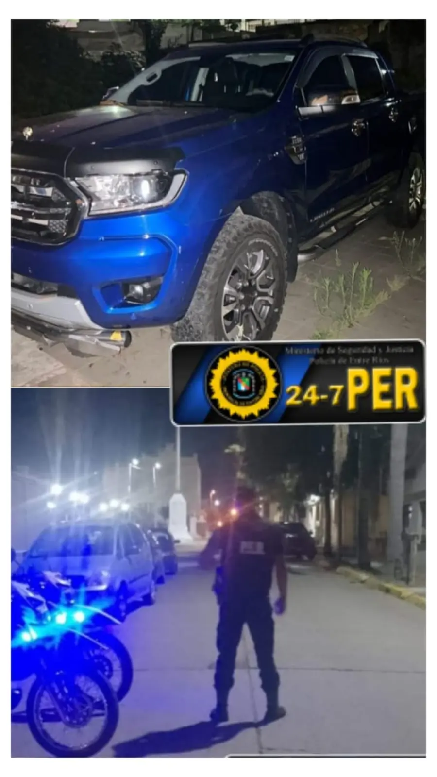 Alcoholizado al volante en Diamante (foto Polic&iacute;a de Entre R&iacute;os)