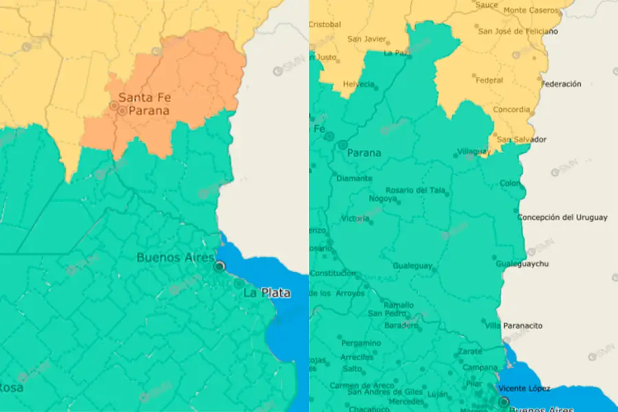 Alerta naranja para el s&aacute;bado y amarilla para el domingo