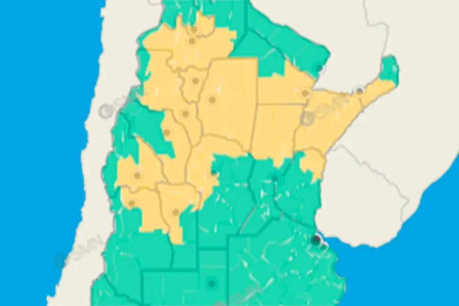 La zona afectada. Foto: SMN.