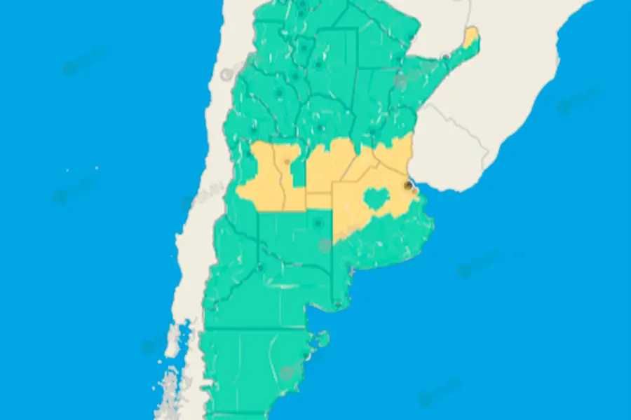 La alerta por calor extremo. Foto: SMN.