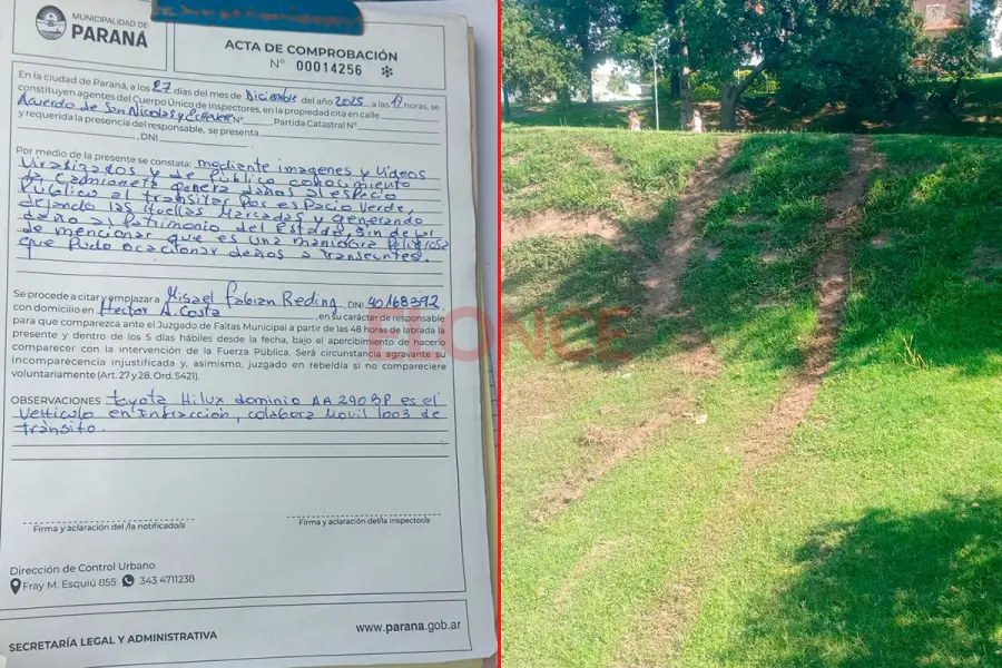 El acta del municipio. Foto: Elonce.