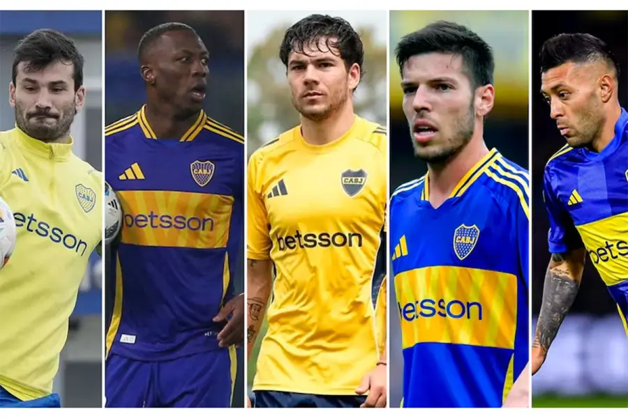 Javier Garc&iacute;a, Luis Adv&iacute;ncula, Lucas Blondel, Agust&iacute;n Martegani y Lucas Janson