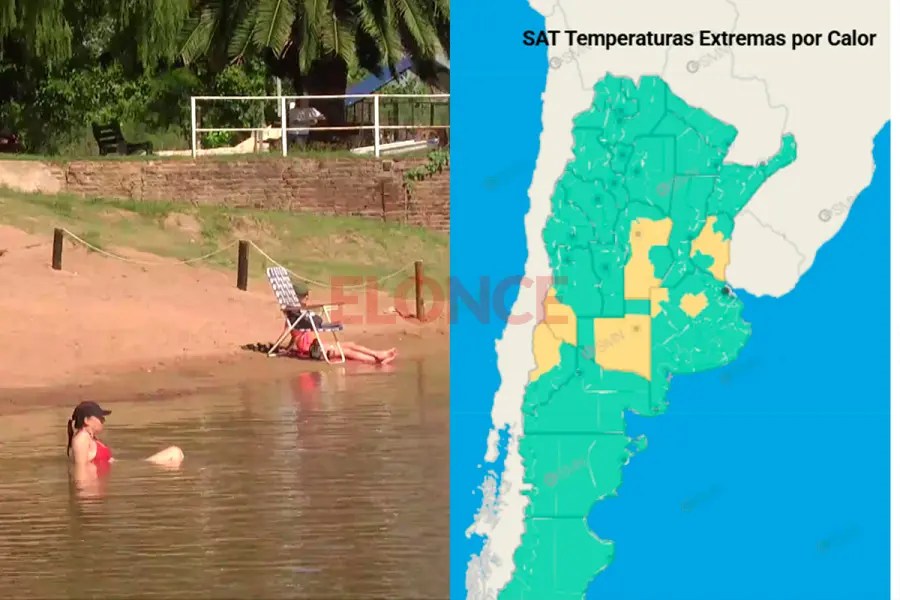 Ola de calor en Paran&aacute; (foto Elonce / SMN)