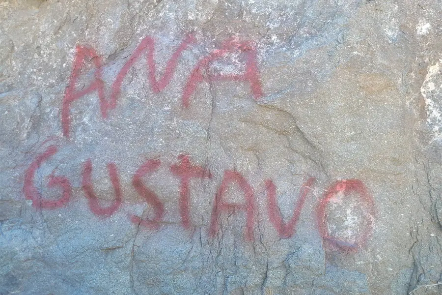 El grafiti realizado por el camionero