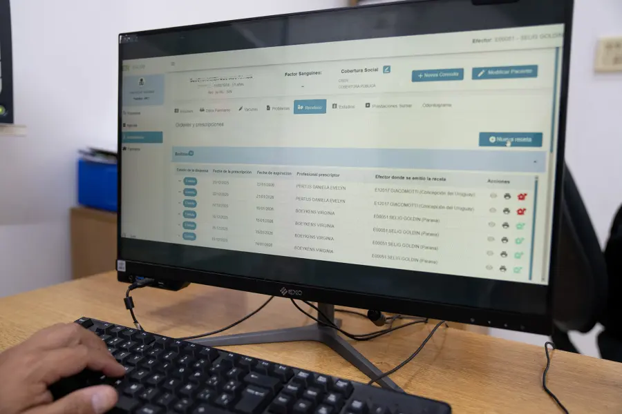 Receta electr&oacute;nica (foto Gobierno de Entre R&iacute;os)