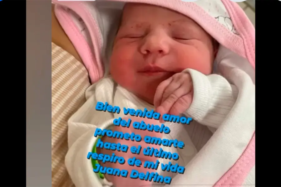 Juana Delfina, una de las primeras beb&eacute;s del 2026 (foto Facebook)