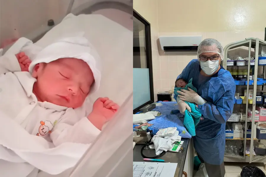 Bastian naci&oacute; el 1&ordm; de enero en Nogoy&aacute; (foto Facebook Cachi Gol Gonzalez y Pablo Ver&oacute;n)