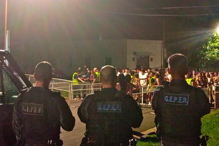 Controles policiales por A&ntilde;o Nuevo en Concepci&oacute;n del Uruguay (foto Polic&iacute;a de Entre R&iacute;os)