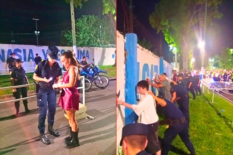 Controles policiales por A&ntilde;o Nuevo en Concepci&oacute;n del Uruguay (foto Polic&iacute;a de Entre R&iacute;os)