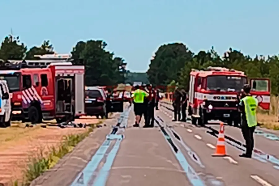 Tragedia vial en Ruta 136 (foto gentileza de Celso Bel)