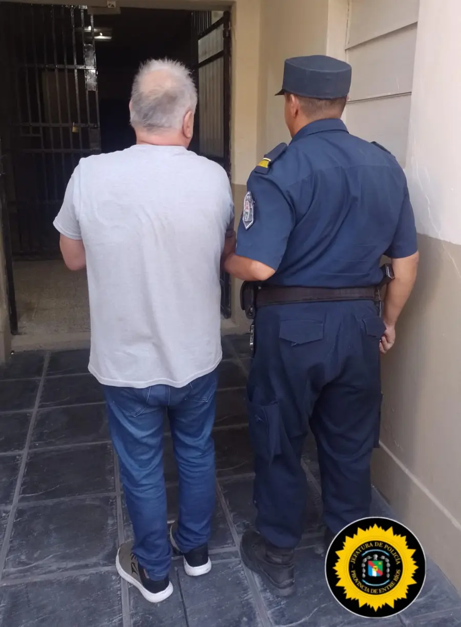 Detenido en Valle Mar&iacute;a (foto Polic&iacute;a de Entre R&iacute;os)